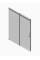 Дверь в нишу Koer SR SD02-140x200-TR-01 прозрачное стекло Easy Clean 8мм, хром (KR5383)