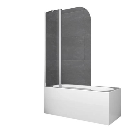 Шторки стеклянные на ванну Koer SR BS03-95x140-TR-01 прозрачное стекло 6мм, хром (KR5402)