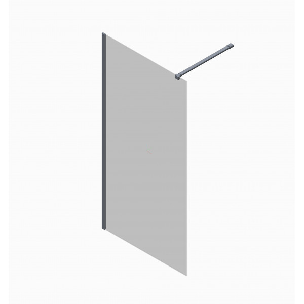 Душевая перегородка Koer SR SP01-90x200-TR-01 Walk-In прозрачное стекло Easy Clean 8мм, хром (KR539