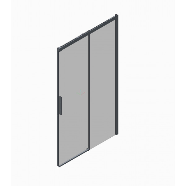Дверь в нишу Koer SR SD05-120x200-TR-01 прозрачное стекло Easy Clean 6мм, хром (KR5405)