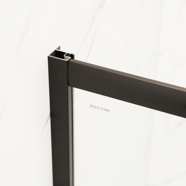 Дверь в нишу Mixxus Premium DIVERSE SD01-100x185-TR Black прозрачное стекло 5мм (MI6876)