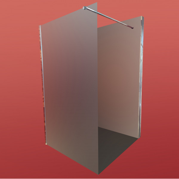 Душевая перегородка Koer SR SP01-120x200-TR-01 Walk-In прозрачное стекло Easy Clean 8мм, хром (KR53