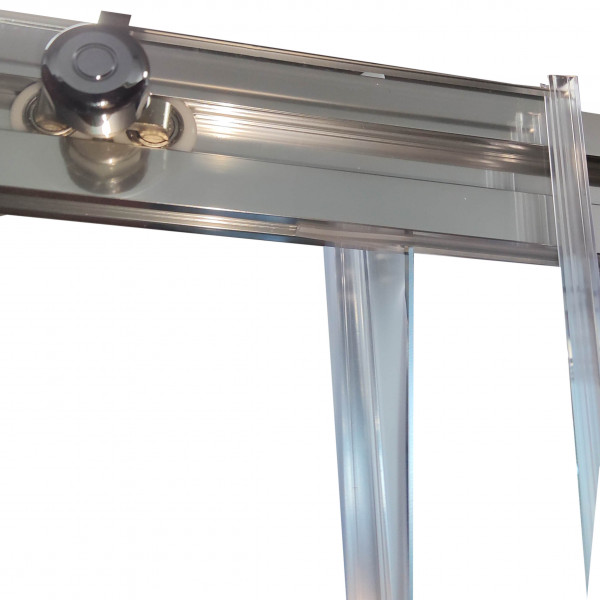 Дверь в нишу Koer SR SD05-120x200-TR-01 прозрачное стекло Easy Clean 6мм, хром (KR5405)