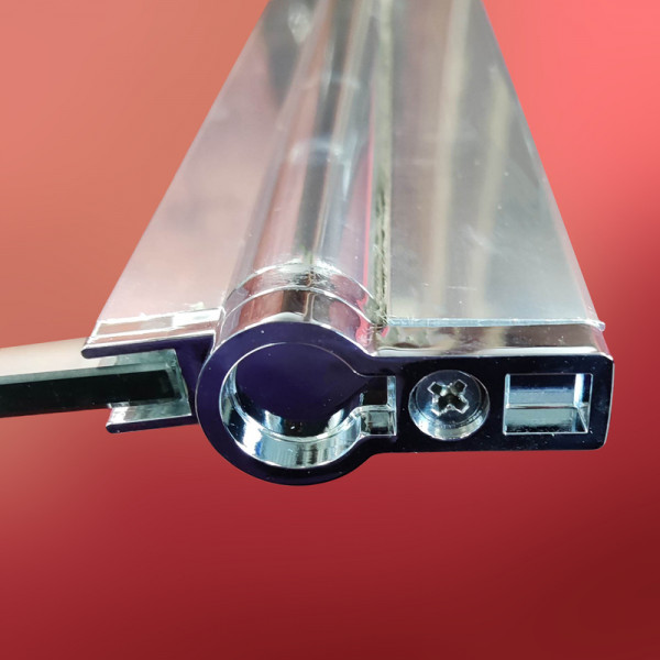 Шторки стеклянные на ванну Koer SR BS02-80x140-TR-01 прозрачное стекло 6мм, хром (KR5401)