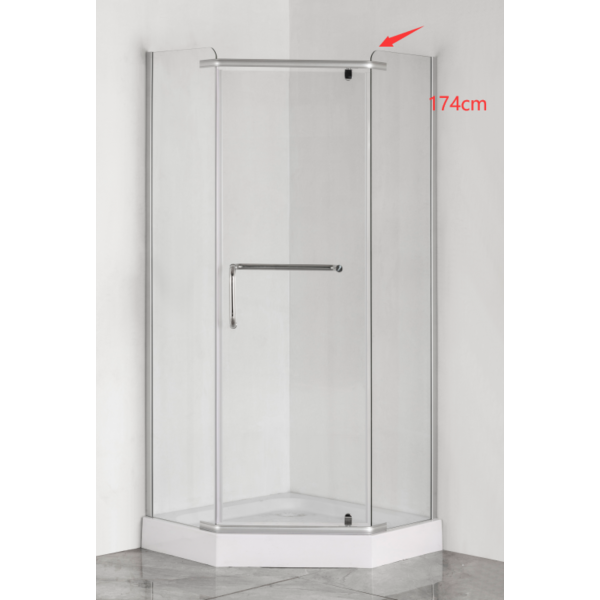 Душевая кабина с низким поддоном Mixxus LINES SCT01-90x90x198-TR CHROME прозрачное стекло 6мм (MI69