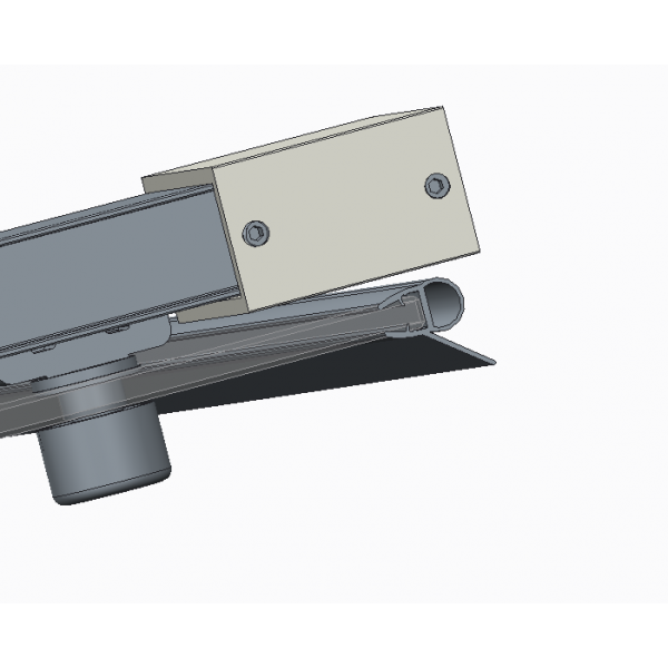 Дверь в нишу Koer SR SD05-120x200-TR-01 прозрачное стекло Easy Clean 6мм, хром (KR5405)