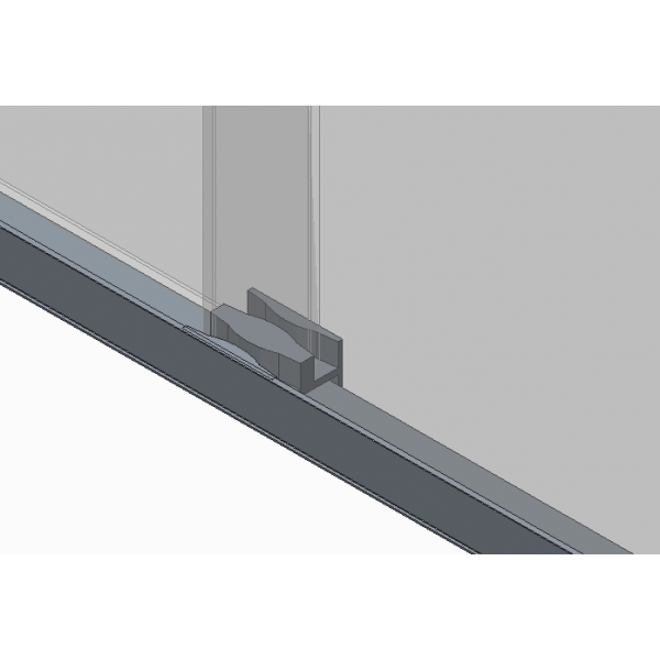Дверь в нишу Koer SR SD03-140x200-TR-01 прозрачное стекло Easy Clean 8мм, хром (KR5385)