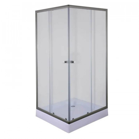 Душевая кабина с низким поддоном Mixxus CUBIC SCT01-90x90x195-TR GRAPHITE прозрачное стекло 4мм (MI