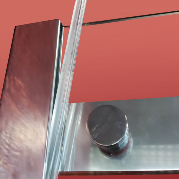 Боковая стенка для кабины Koer SR SW01-90x200-TR-01 прозрачное стекло Easy Clean 8мм, хром (KR5381)