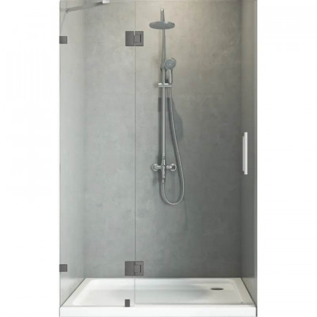 Дверь в нишу Koer SR SD04-120x200-TR-07 прозрачное стекло Easy Clean 10мм, графит (KR5388)