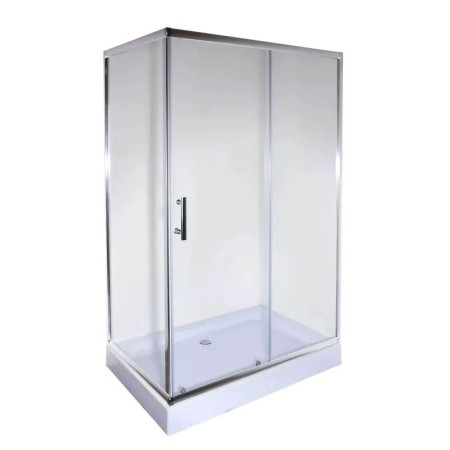 Душевая кабина с низким поддоном Mixxus HARD SCT01-100x90x198-TR CHROME прозрачное стекло 5мм (MI69