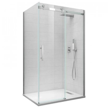 Боковая стенка для кабины Koer SR SW01-90x200-TR-01 прозрачное стекло Easy Clean 8мм, хром (KR5381)