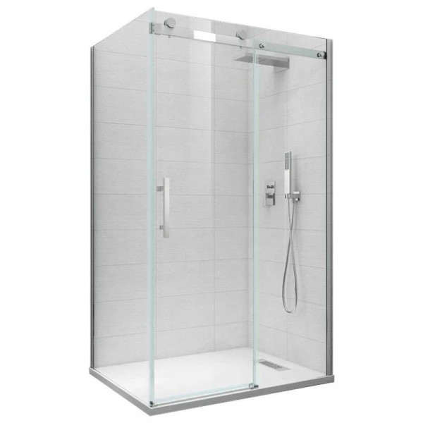 Боковая стенка для кабины Koer SR SW01-90x200-TR-01 прозрачное стекло Easy Clean 8мм, хром (KR5381)