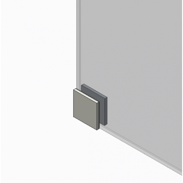 Дверь в нишу Koer SR SD02-140x200-TR-01 прозрачное стекло Easy Clean 8мм, хром (KR5383)