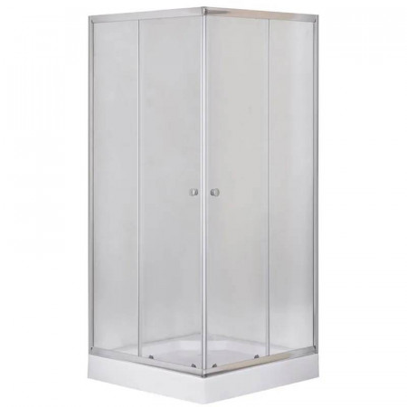 Душевая кабина с низким поддоном Mixxus CUBIC SCT01-90x90x195-FB CHROME матовое стекло 4мм (MI6903)
