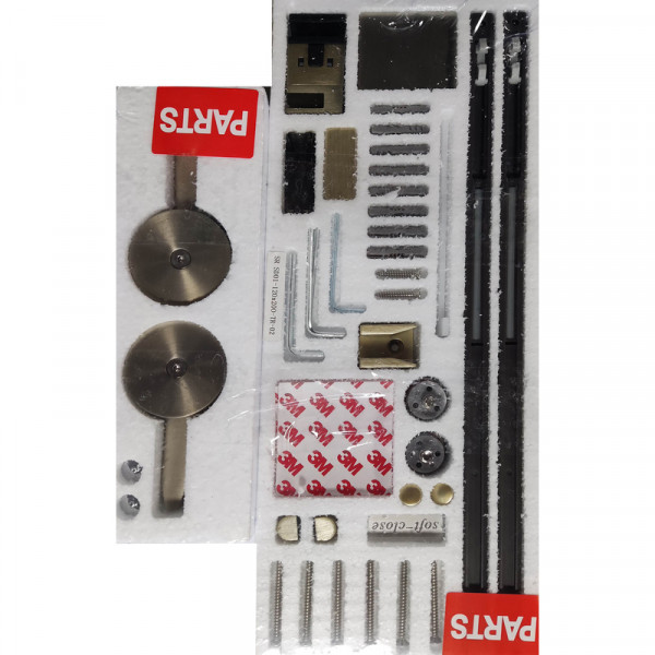 Дверь в нишу Koer SR SD01-120x200-TR-02 прозрачное стекло Easy Clean 8мм, никель (KR5379)