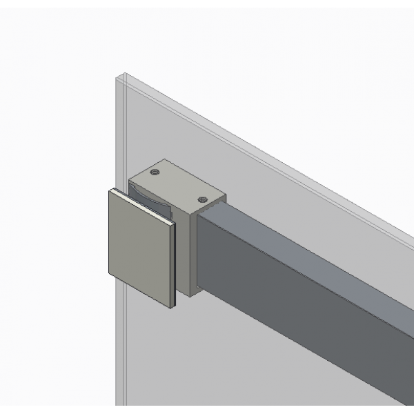 Дверь в нишу Koer SR SD02-140x200-TR-01 прозрачное стекло Easy Clean 8мм, хром (KR5383)