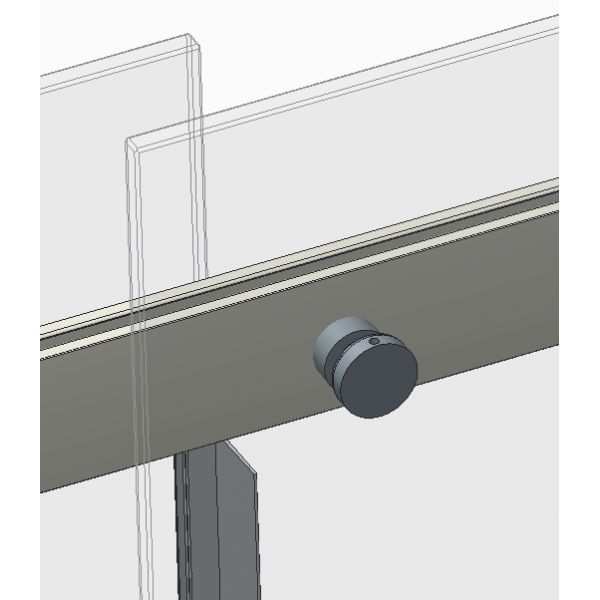 Дверь в нишу Koer SR SD01-120x200-TR-02 прозрачное стекло Easy Clean 8мм, никель (KR5379)