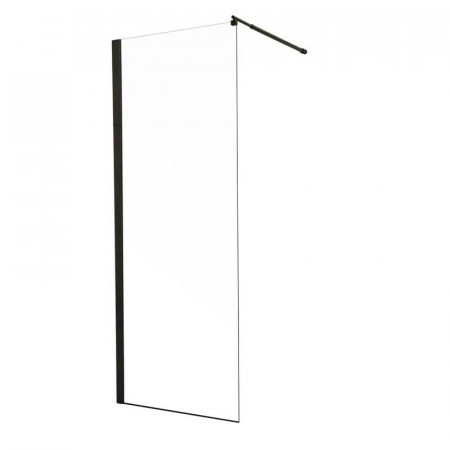 Душевая перегородка Mixxus Premium FLAT SP02-140x200-TR Black Walk-In прозрачное стекло 8мм (MI6858