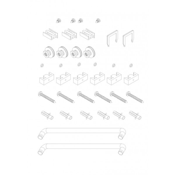 Дверь в нишу Koer SR SD03-140x200-TR-01 прозрачное стекло Easy Clean 8мм, хром (KR5385)
