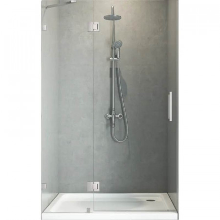 Дверь в нишу Koer SR SD04-120x200-TR-01 прозрачное стекло Easy Clean 10мм, хром (KR5387)