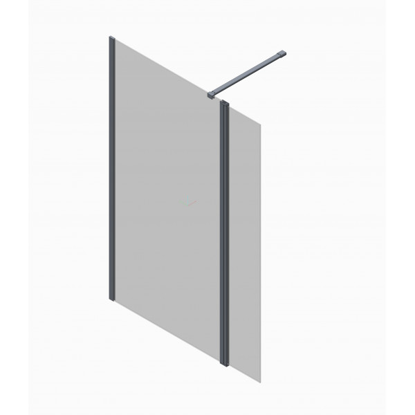Душевая перегородка Koer SR SP03-120x200-TR-01 Walk-In прозрачное стекло Easy Clean 8мм, хром (KR53