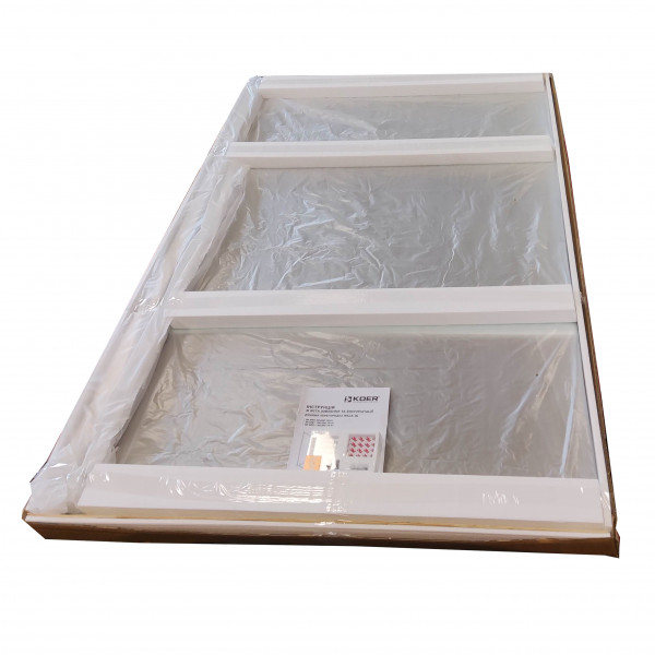 Душевая перегородка Koer SR SP01-120x200-TR-01 Walk-In прозрачное стекло Easy Clean 8мм, хром (KR53