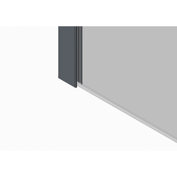 Душевая перегородка Koer SR SP03-120x200-TR-01 Walk-In прозрачное стекло Easy Clean 8мм, хром (KR53