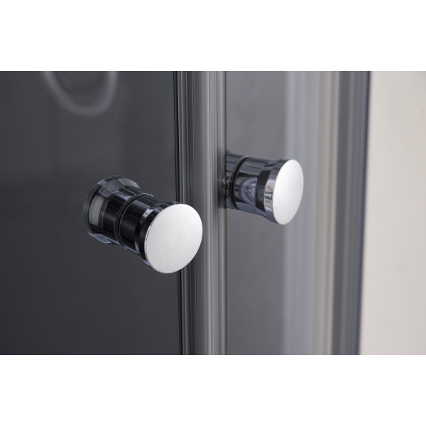 Душевая кабина с низким поддоном Mixxus PLAIN SCT02-90x90x195-TR GRAPHITE прозрачное стекло 4мм (MI