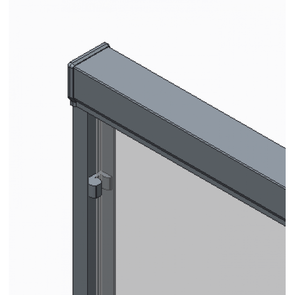 Дверь в нишу Koer SR SD03-140x200-TR-01 прозрачное стекло Easy Clean 8мм, хром (KR5385)