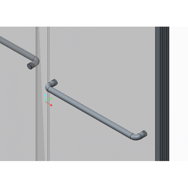 Дверь в нишу Koer SR SD03-140x200-TR-01 прозрачное стекло Easy Clean 8мм, хром (KR5385)