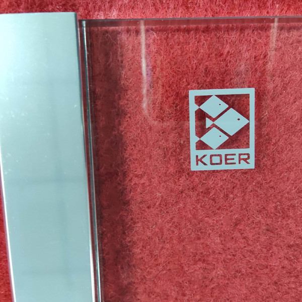 Шторки стеклянные на ванну Koer SR BS03-95x140-TR-01 прозрачное стекло 6мм, хром (KR5402)