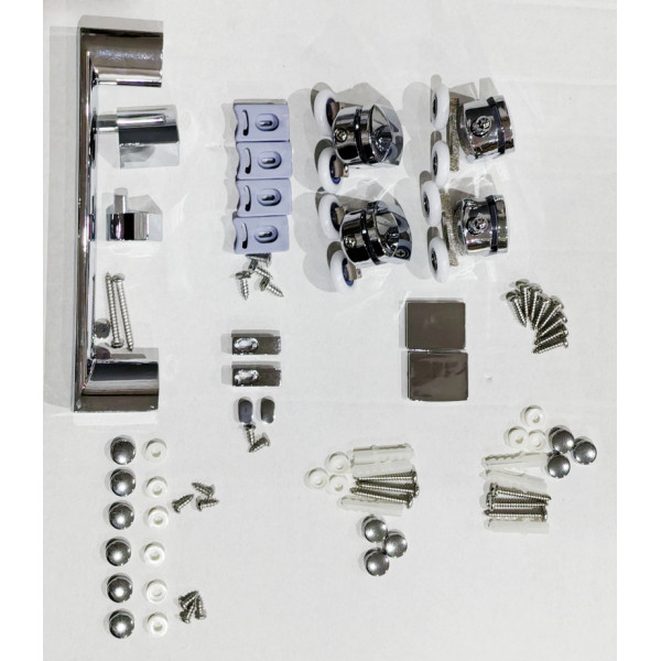 Дверь в нишу Mixxus Premium DIVERSE SD01-140x185-TR Chrome прозрачное стекло 5мм (MI6874)
