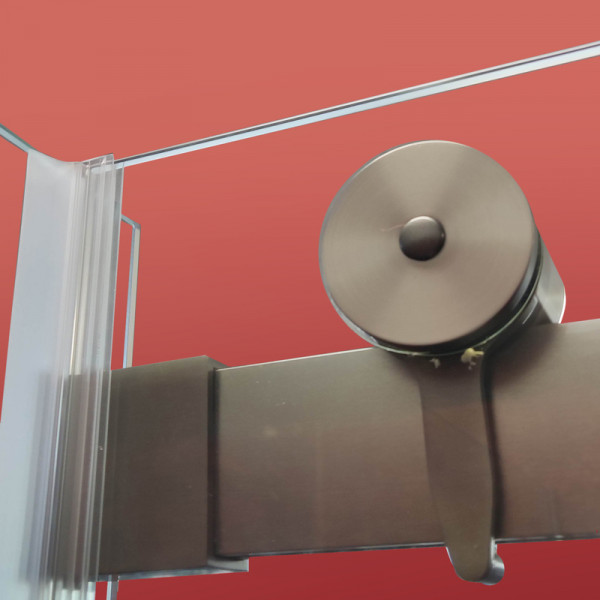 Дверь в нишу Koer SR SD01-120x200-TR-07 прозрачное стекло Easy Clean 8мм, графит (KR5378)