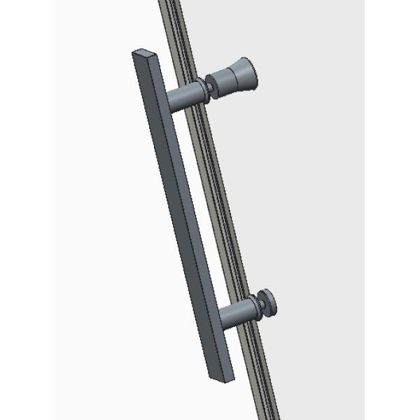 Дверь в нишу Koer SR SD01-120x200-TR-02 прозрачное стекло Easy Clean 8мм, никель (KR5379)