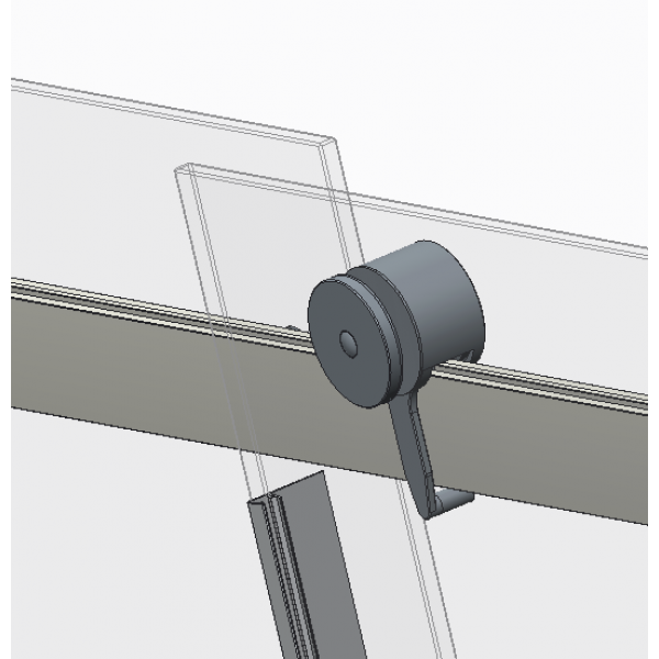 Дверь в нишу Koer SR SD01-120x200-TR-02 прозрачное стекло Easy Clean 8мм, никель (KR5379)