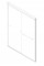 Дверь в нишу Koer SR SD03-140x200-TR-01 прозрачное стекло Easy Clean 8мм, хром (KR5385)