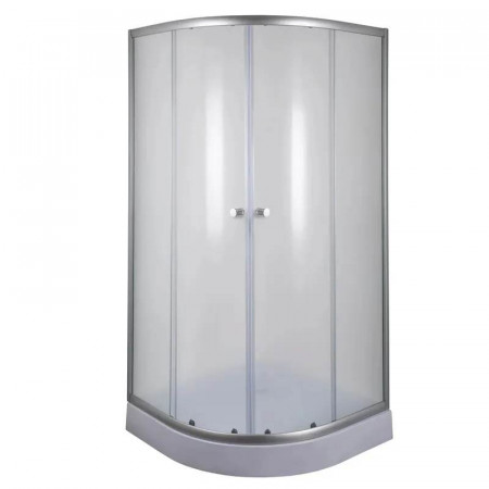 Душевая кабина с низким поддоном Mixxus PLAIN SCT02-100x100x195-FB SATIN матовое стекло 4мм (MI6897