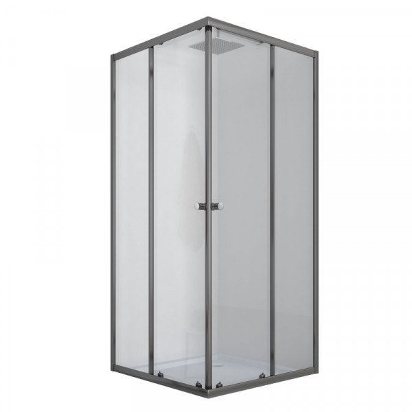 Душевая кабина с низким поддоном Mixxus CUBIC SCT01-90x90x195-TR GRAPHITE прозрачное стекло 4мм (MI