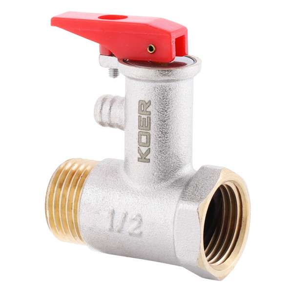 Предохранительный клапан для бойлера Koer KR.1040 - 1/2” 8BAR (с ручкой) (KR2889)