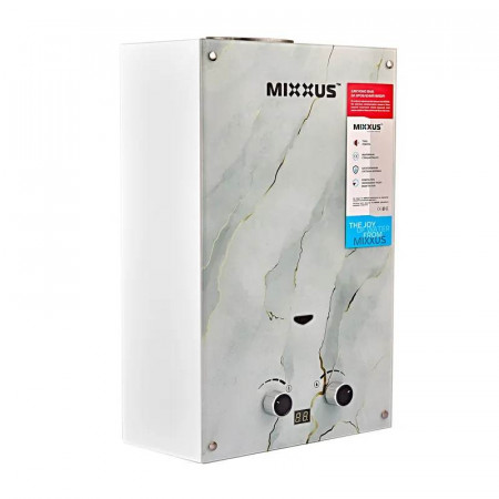 Газовая колонка MIXXUS GWH-0510 BASIC GLASS дымоходная 10 л/мин (панель из стекла с рисунком) (WH00