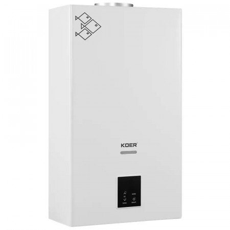 Газовая колонка KOER KWH.G0210 WHITE дымоходная с модуляцией 10 л/мин, цвет белый (KR5556)