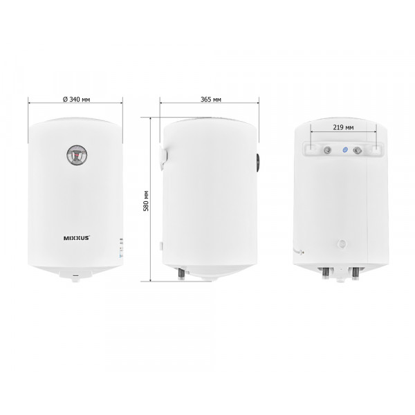 Водонагреватель "Цилиндр" MIXXUS EWH-07030 ROUND WET накопительный 30 л, мокрый тен 1,5 kW (WH0600)