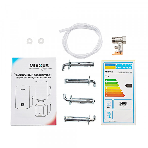 Водонагреватель "Цилиндр" MIXXUS EWH-08050 ROUND DRY накопительный 50 л, сухой тен 2 kW (WH0608)