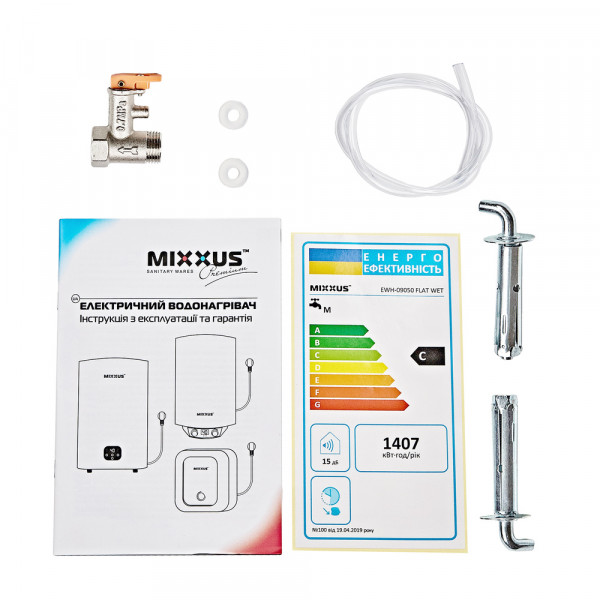 Водонагреватель "Плоский" MIXXUS EWH-10050 FLAT DRY накопительный 50 л, сухой тен 2 kW (WH0597)
