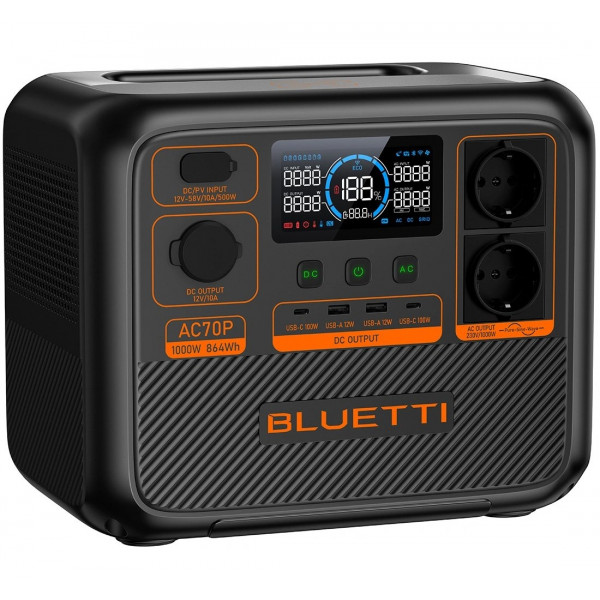 Зарядная станция BLUETTI AC70P 1000 Вт, 864 Вт/час (BL0554)