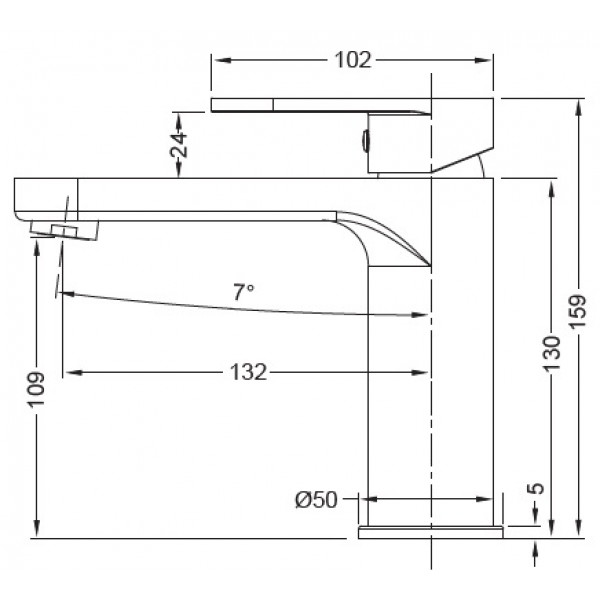 Смеситель для умывальника Koer KB-10030-01 (KR5424)