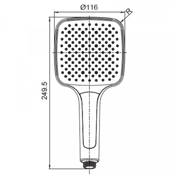 Лейка для душа Koer KP-0402-01 (3 функции) (KR4983)