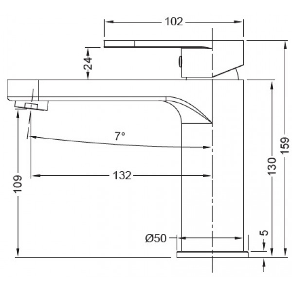 Смеситель для умывальника Koer KB-10030-07 (KR5426)