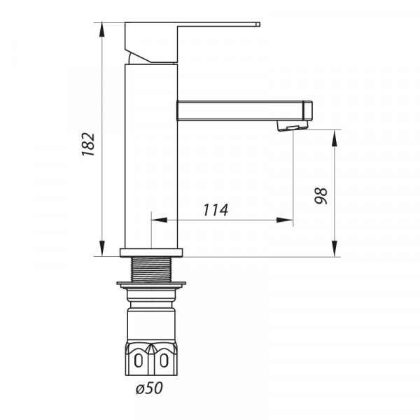 Смеситель для умывальника Zerix LR71033 (LL1464)